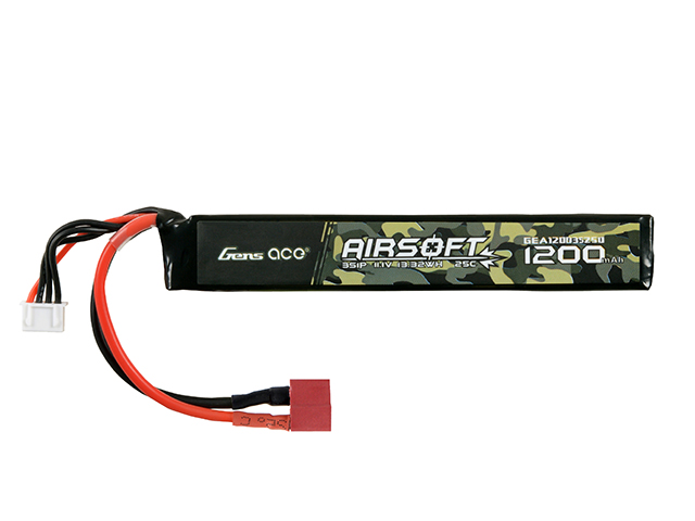 Airsoft Gens Ace 25C 1200mAh 3S1P 11.1V Airsoft LiPo Battery T-Plug akkumulátor