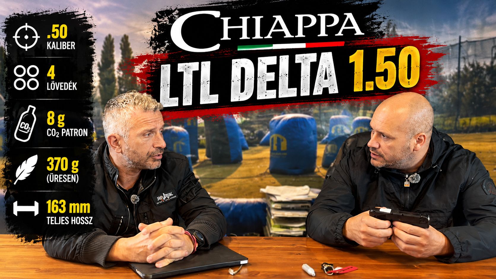Chiappa LTL Delta 1.50 – Kompakt olasz CO₂-pisztoly .50 kaliberben