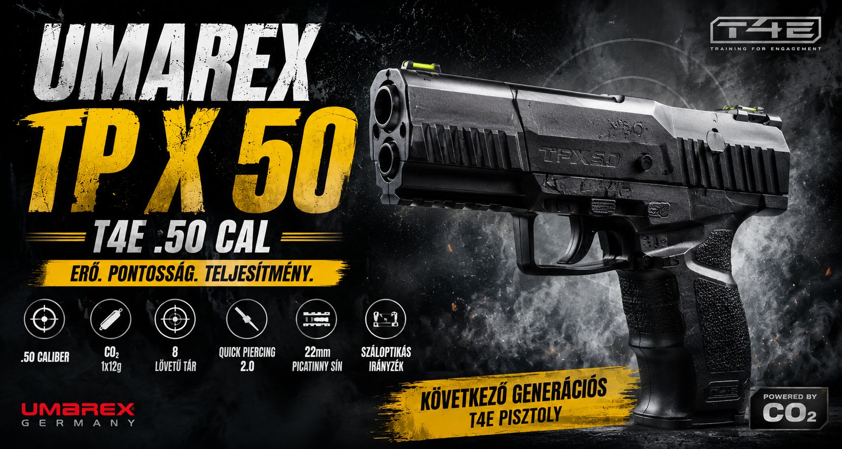 Umarex TP X 50 teszt – Mit tud az új T4E .50 pisztoly?