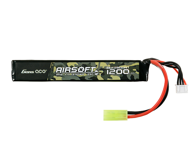 Airsoft Gens Ace 25C 1200mAh 3S1P 11.1V Airsoft LiPo Battery Mini Tamiya akkumulátor