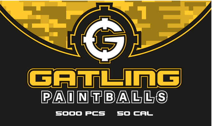 Gatling 50cal paintball golyó